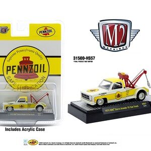 M2 Machines 1:64 1975 GMC Sierra Grande 15 Tow Truck Penzoil